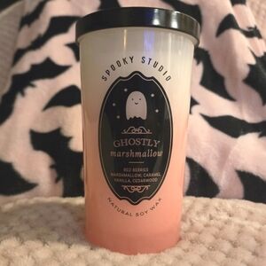 Ghostly Marshmallow Spooky Studio Candle ~ Natural Soy Wax 12oz ~ Campfire Treat